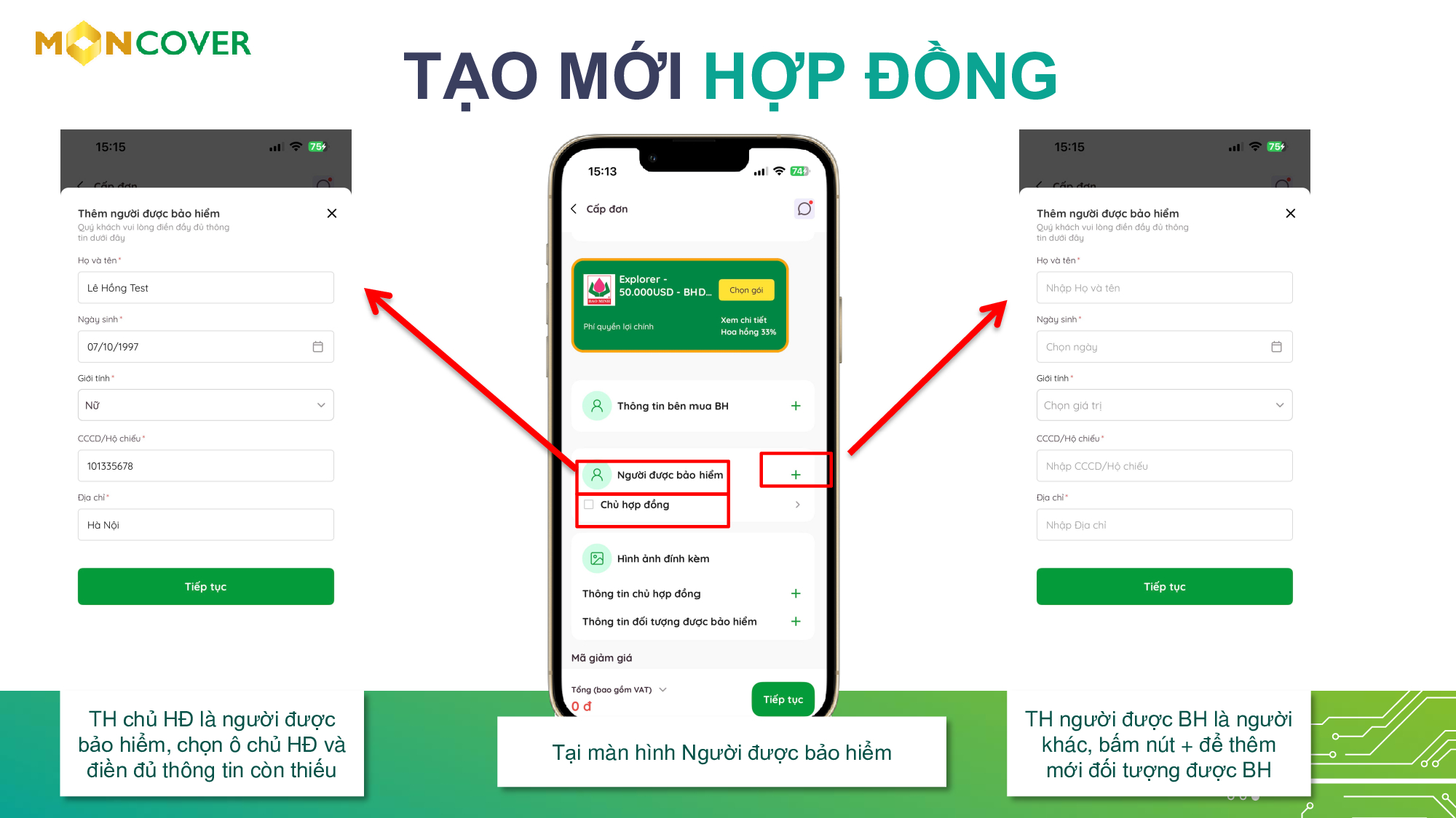 Hướng dẫn cấp đơn Bảo hiểm du lịch trên app Moncover