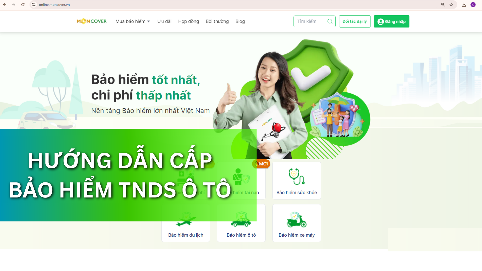 Hướng dẫn cấp đơn bảo hiểm TNDS ô tô trên web online