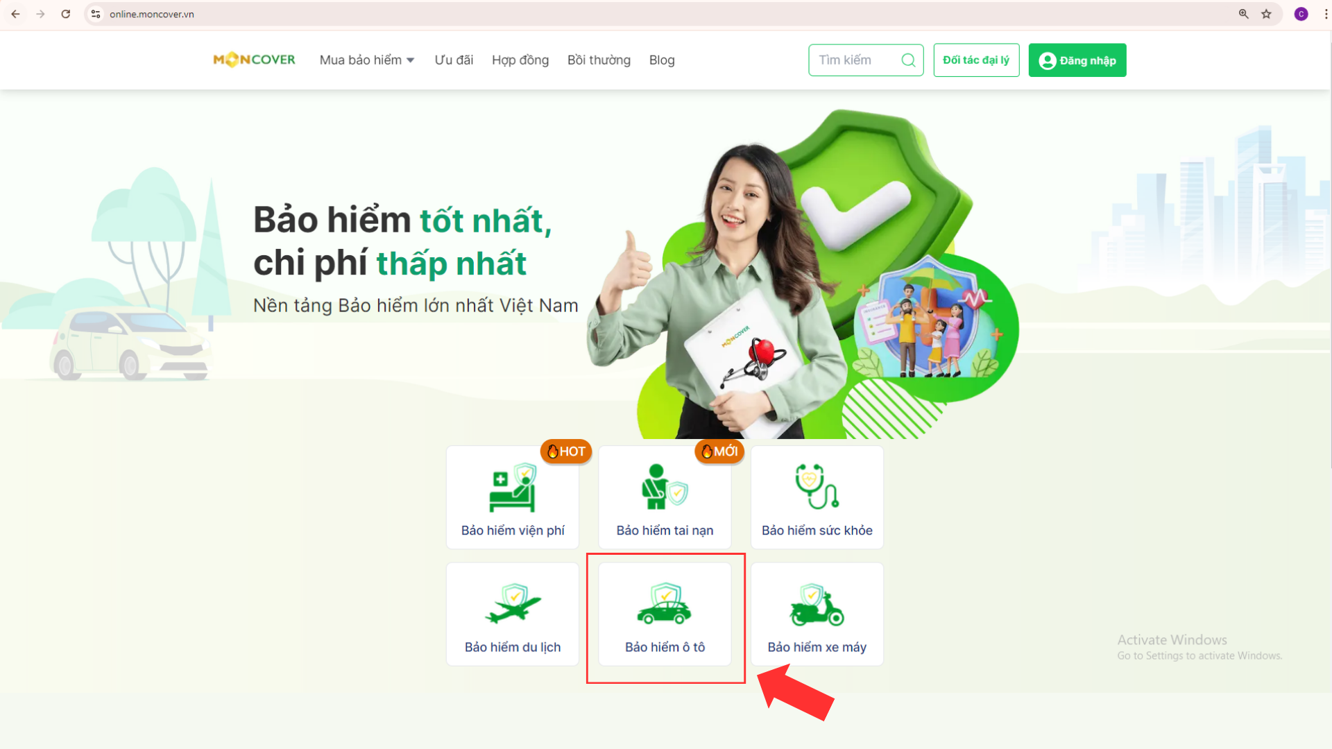 Hướng dẫn cấp đơn bảo hiểm TNDS ô tô trên web online