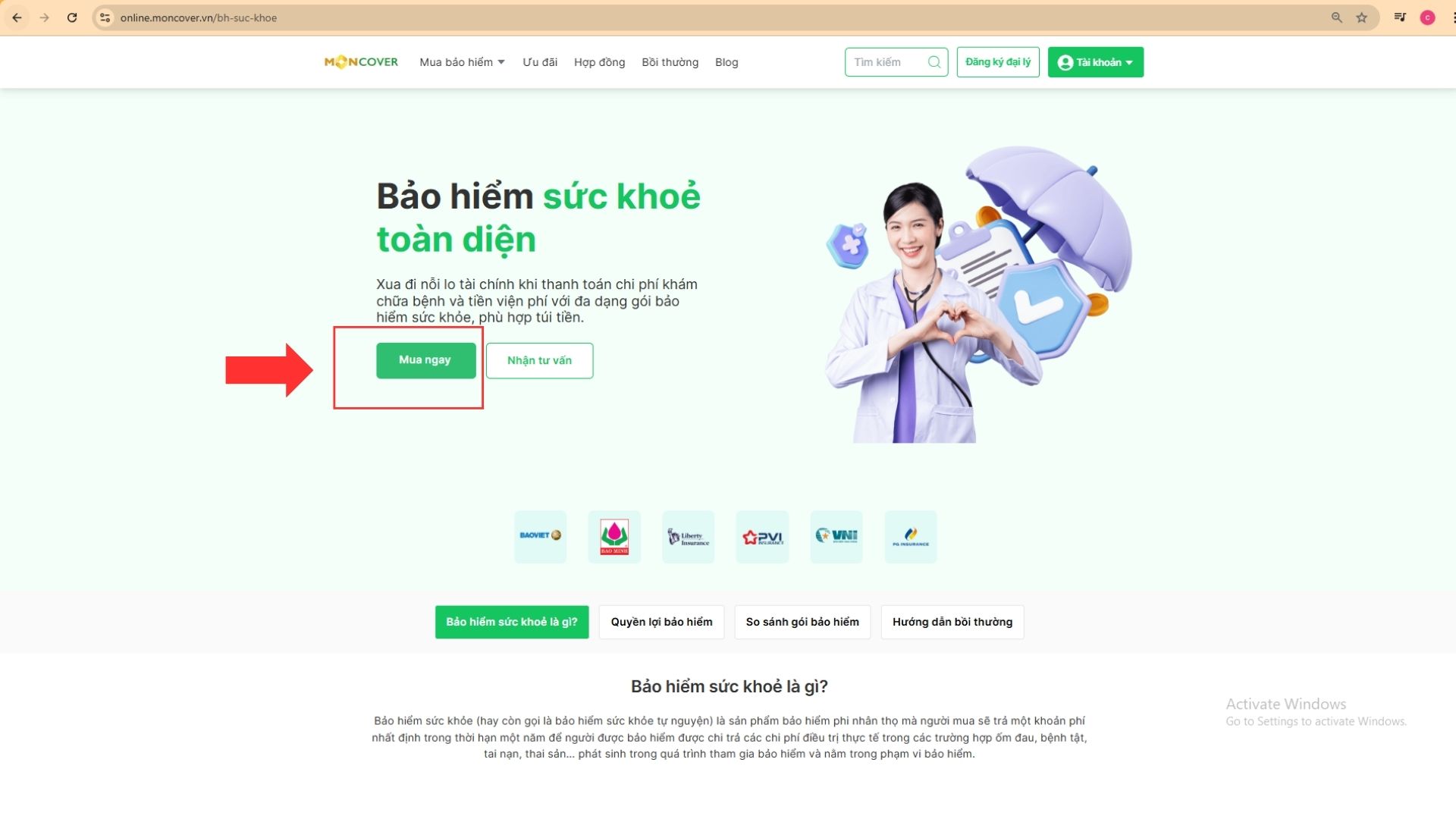 Hướng dẫn cấp đơn bảo hiểm sức khỏe MICCARE trên web online