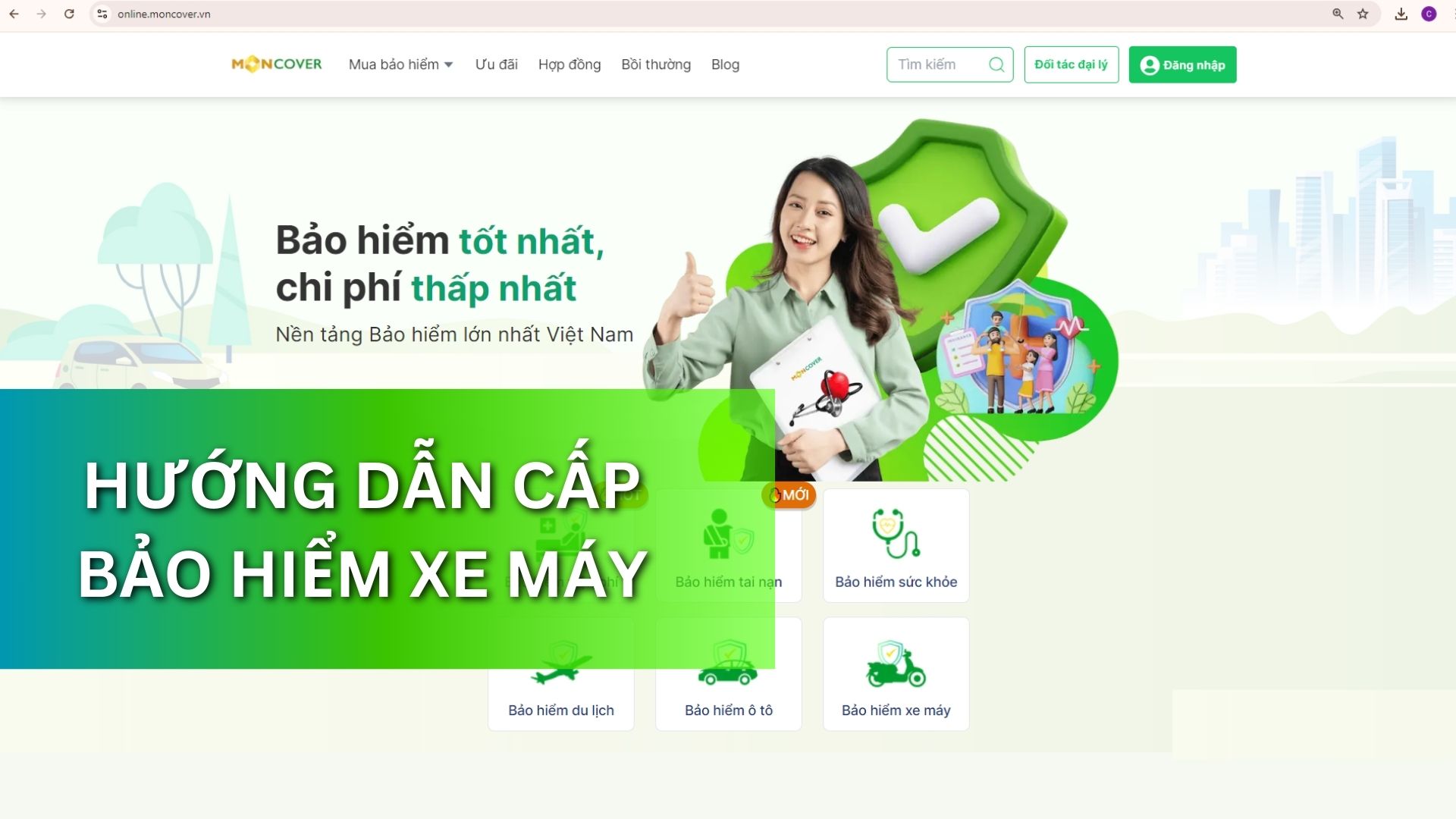 Hướng dẫn cấp đơn bảo hiểm TNDS xe máy trên web online