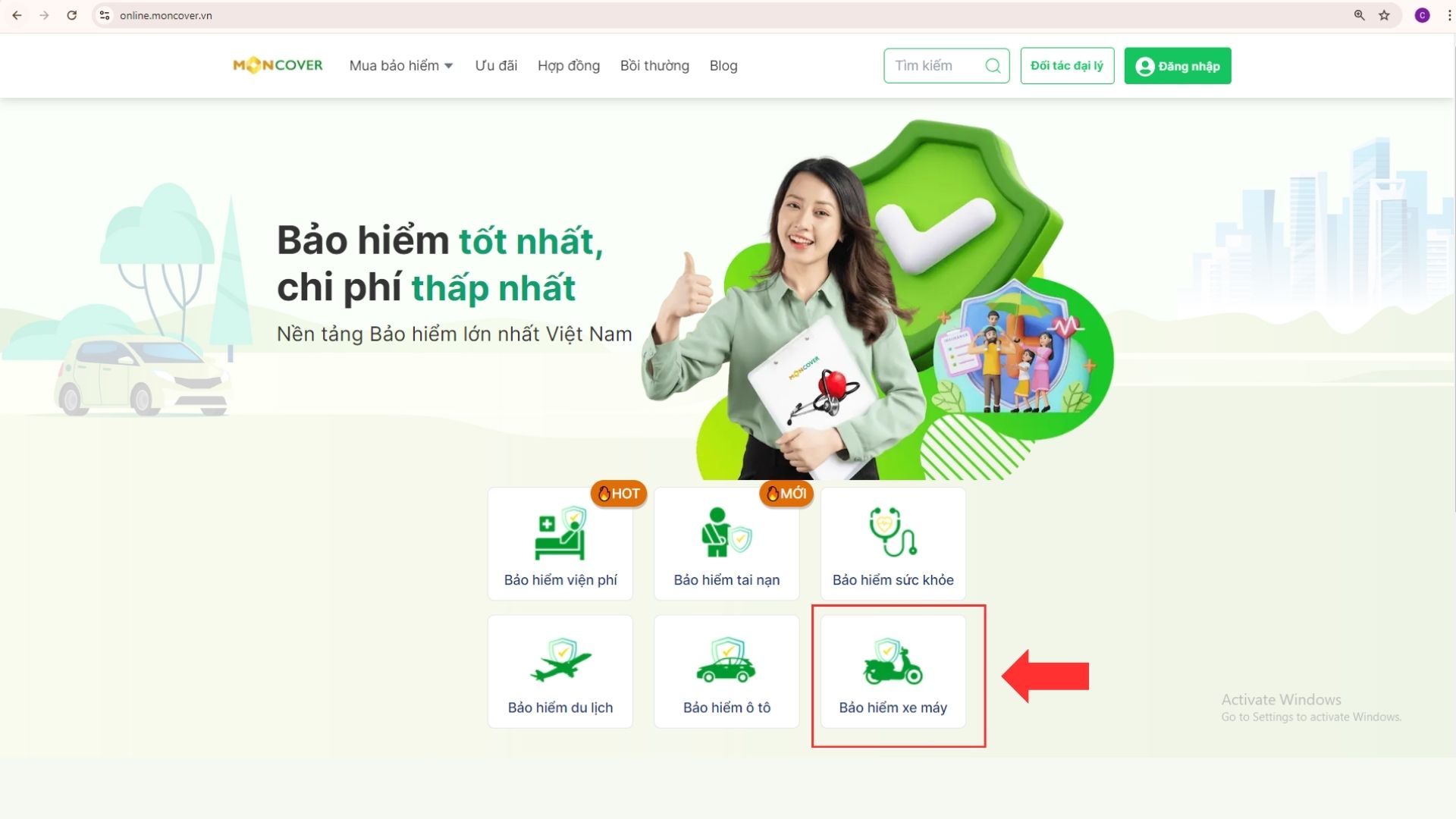 Hướng dẫn cấp đơn bảo hiểm TNDS xe máy trên web online