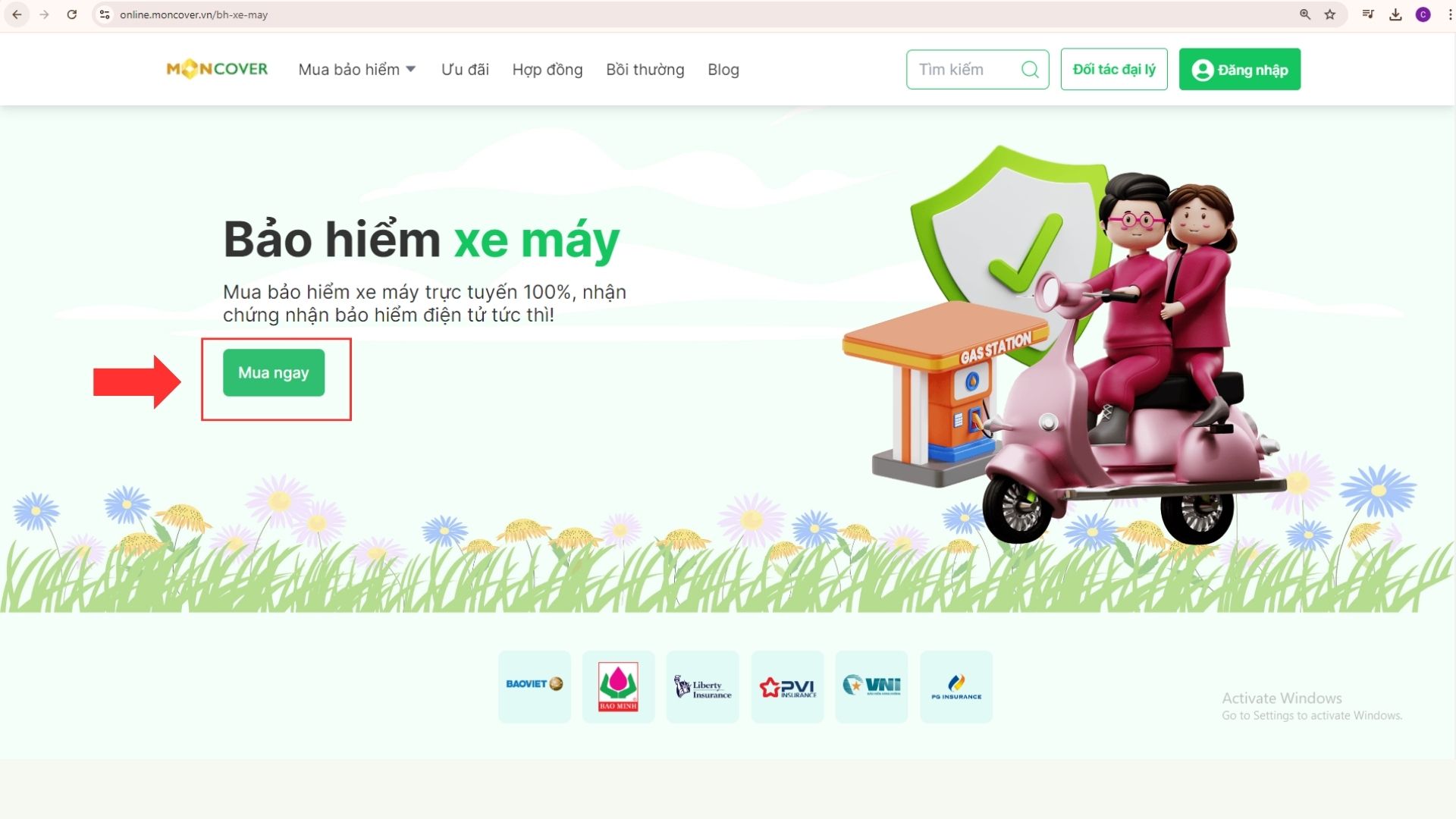 Hướng dẫn cấp đơn bảo hiểm TNDS xe máy trên web online