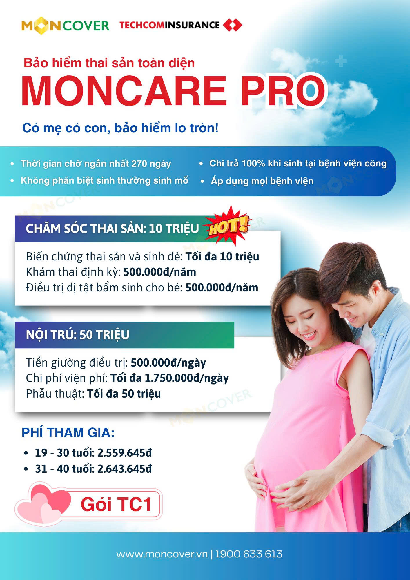 Bảo hiểm thai sản Moncare Pro