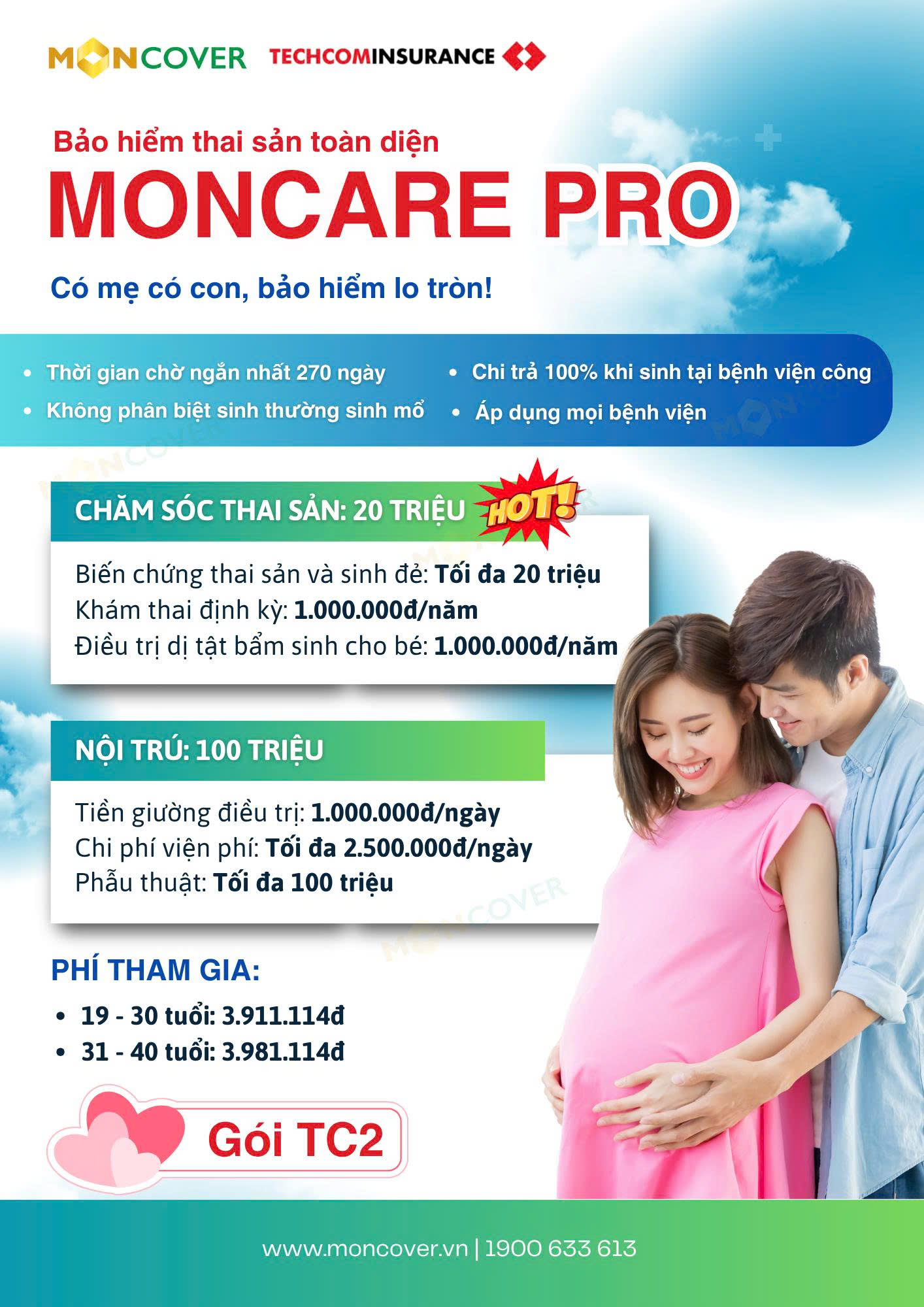 Bảo hiểm thai sản Moncare Pro