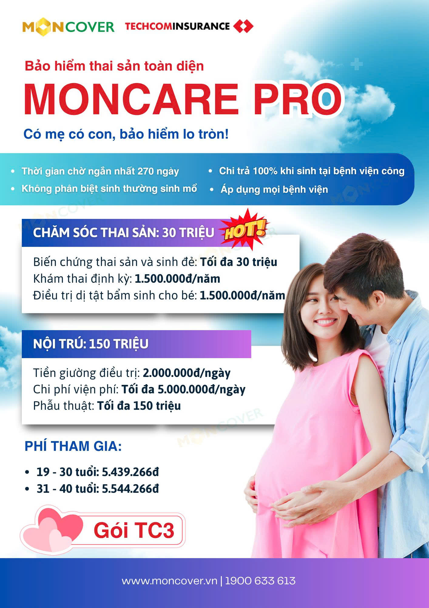 Bảo hiểm thai sản Moncare Pro