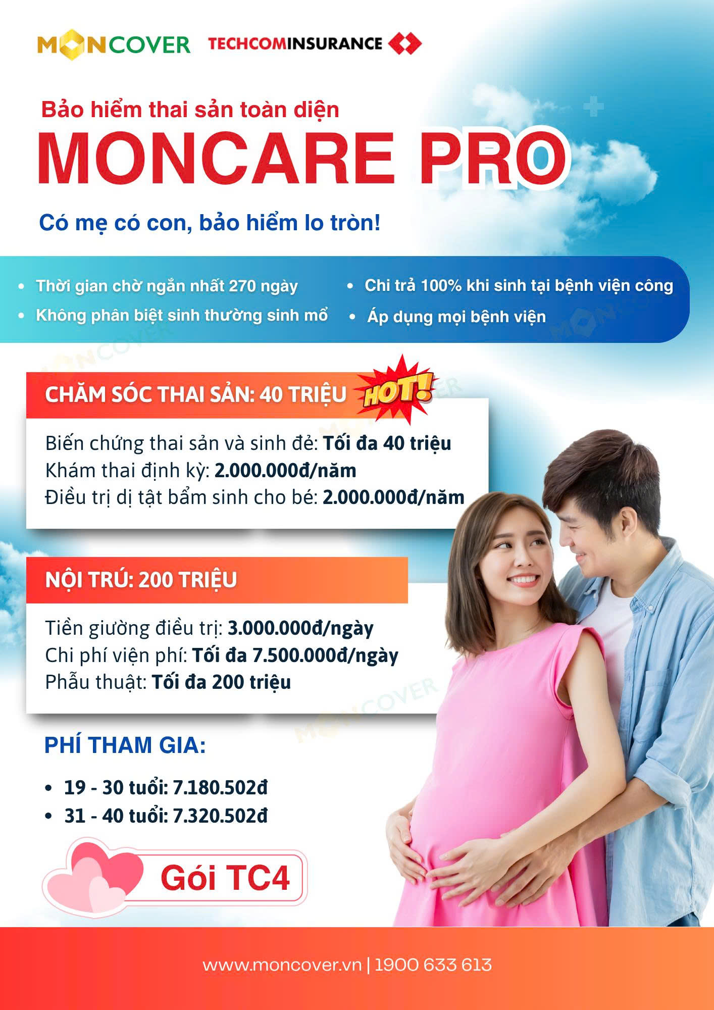 Bảo hiểm thai sản Moncare Pro