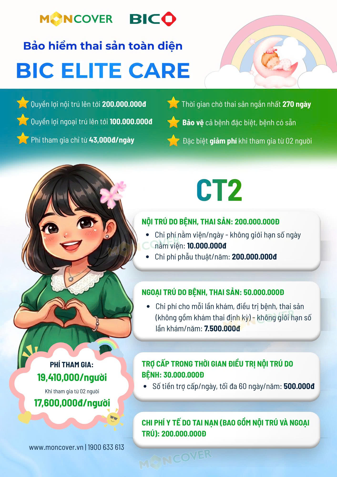 Bảo hiểm thai sản toàn diện BIC Elite Care