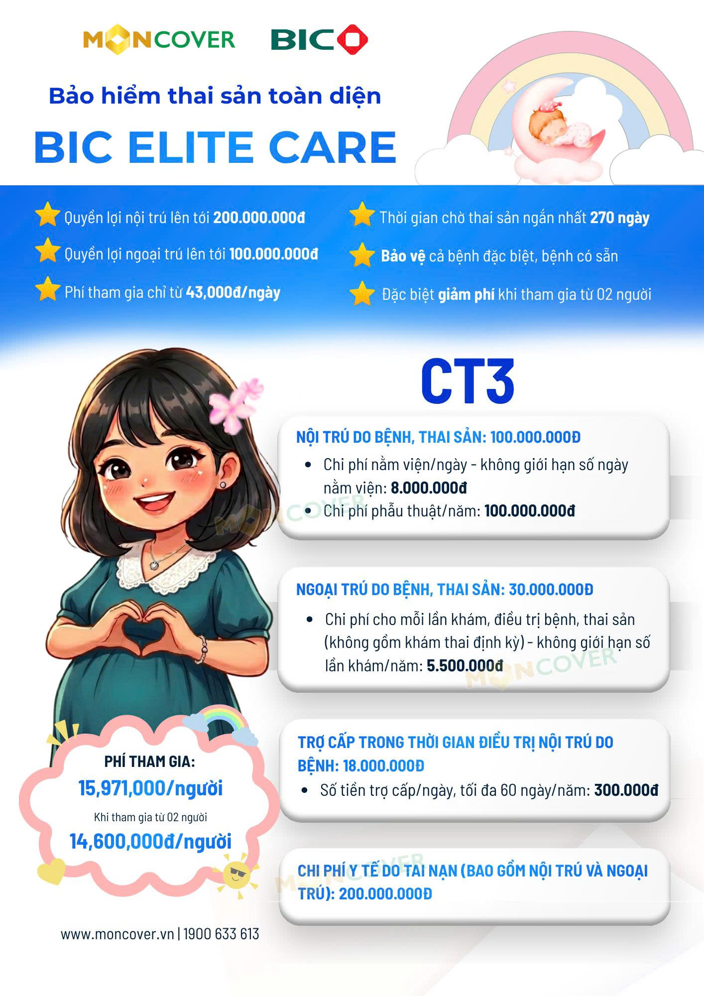 Bảo hiểm thai sản toàn diện BIC Elite Care