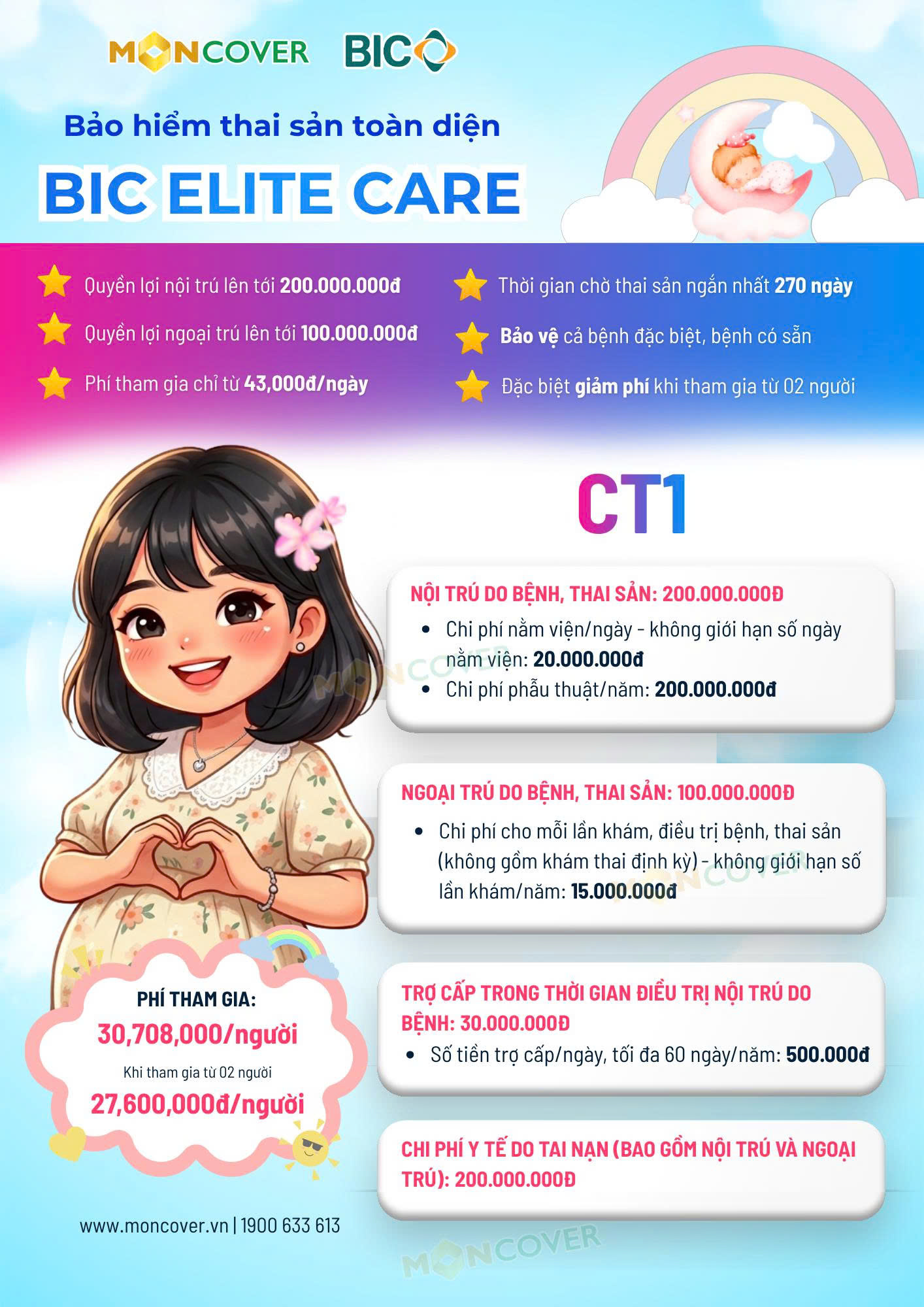 Bảo hiểm thai sản toàn diện BIC Elite Care