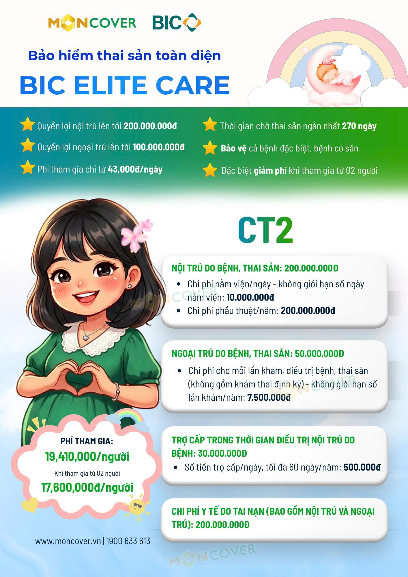 Bảo hiểm thai sản toàn diện BIC Elite Care