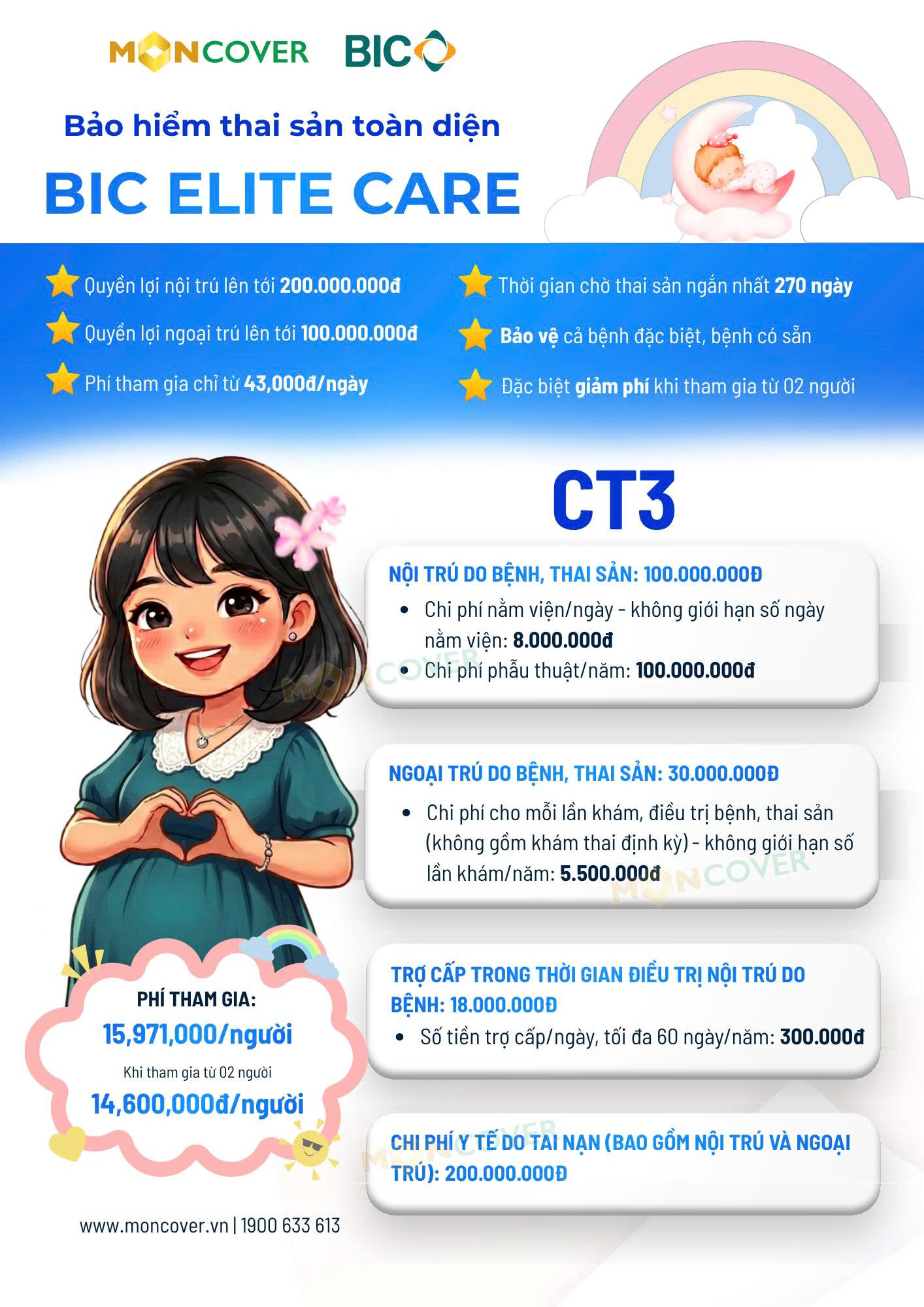 Bảo hiểm thai sản toàn diện BIC Elite Care