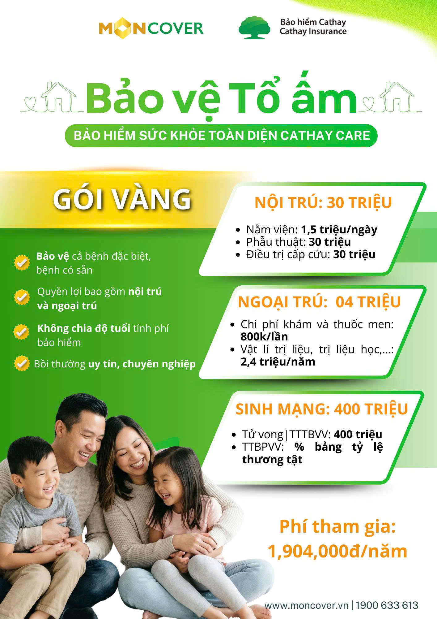 Bảo hiểm Sức khỏe Toàn diện Cathay Care – Chương trình Bảo vệ Tổ ấm
