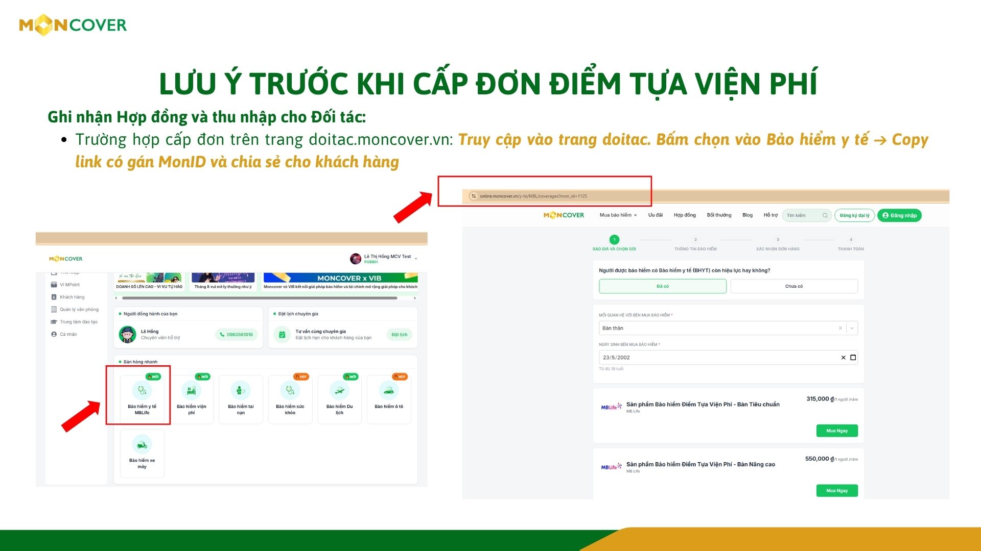 Hướng dẫn cấp đơn Sản phẩm bảo hiểm y tế mở rộng Điểm tựa viện phí