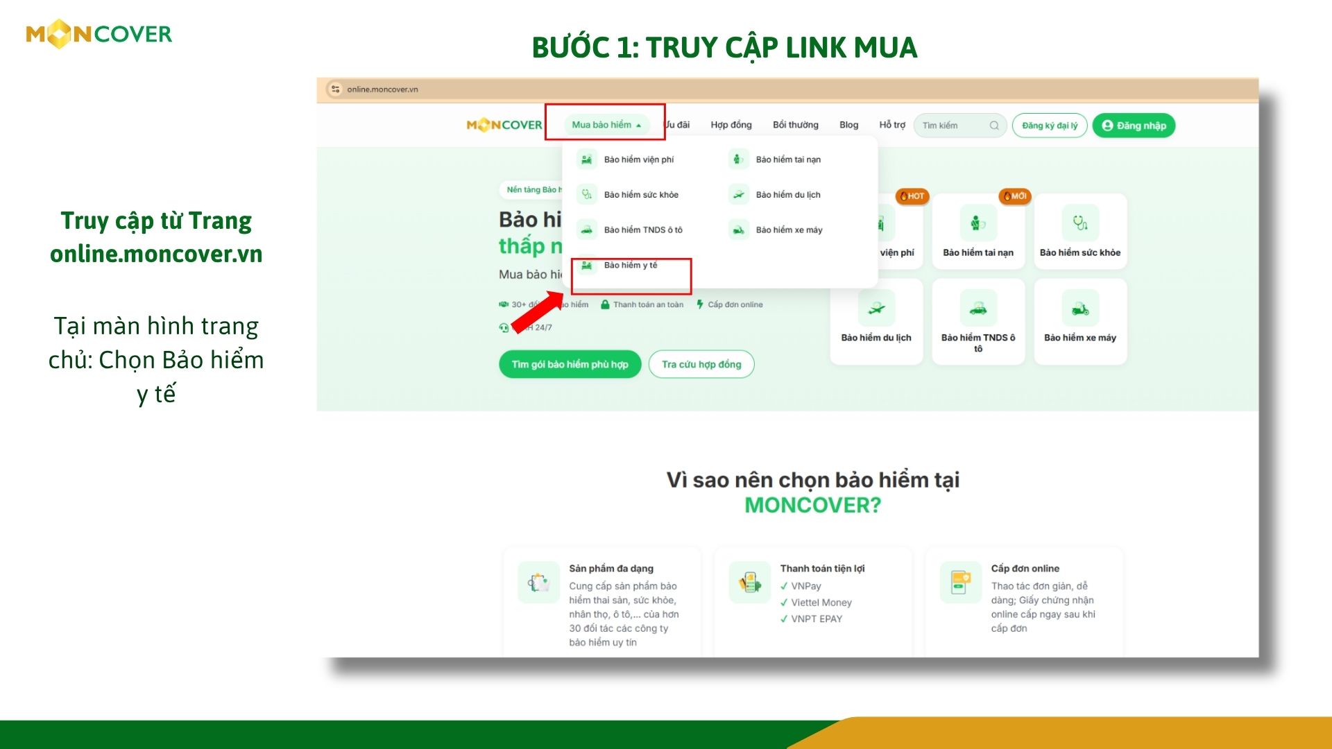 Hướng dẫn cấp đơn Sản phẩm bảo hiểm y tế mở rộng Điểm tựa viện phí