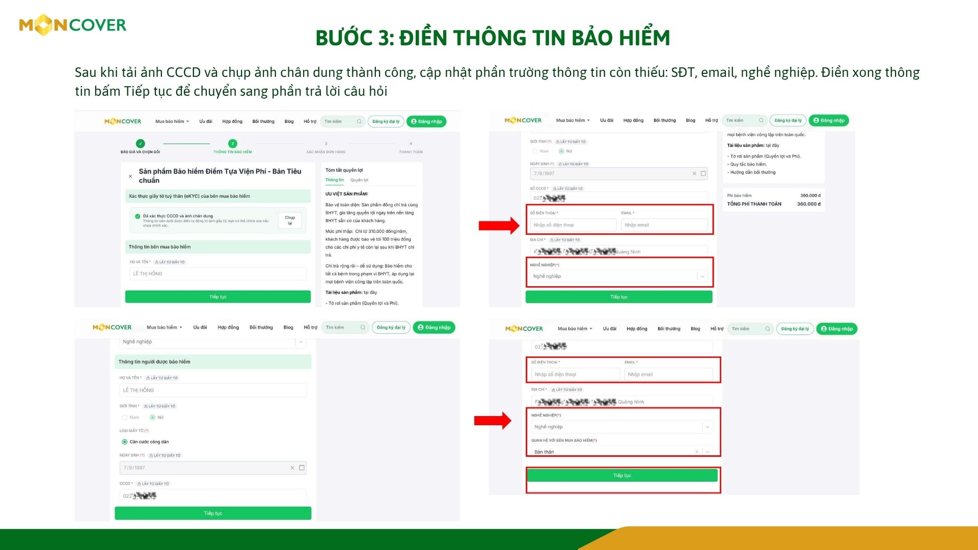 Hướng dẫn cấp đơn Sản phẩm bảo hiểm y tế mở rộng Điểm tựa viện phí