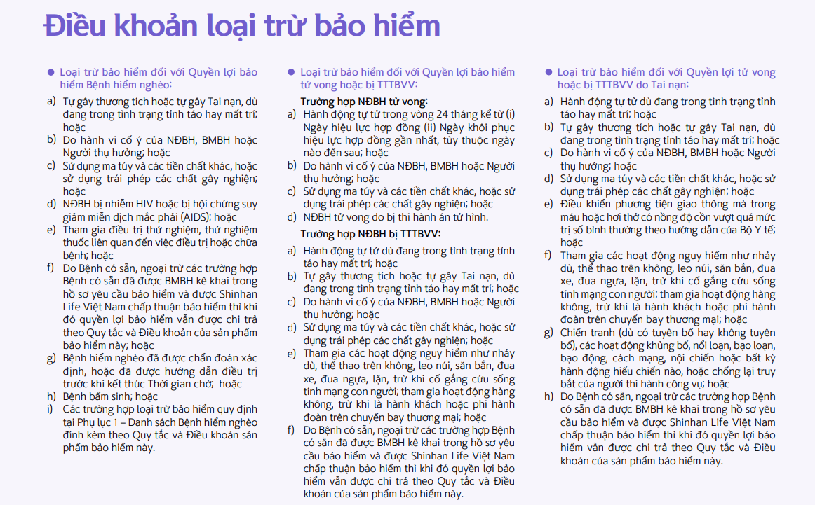 Sản phẩm bảo hiểm hỗn hợp Shinhan Sống An vui  