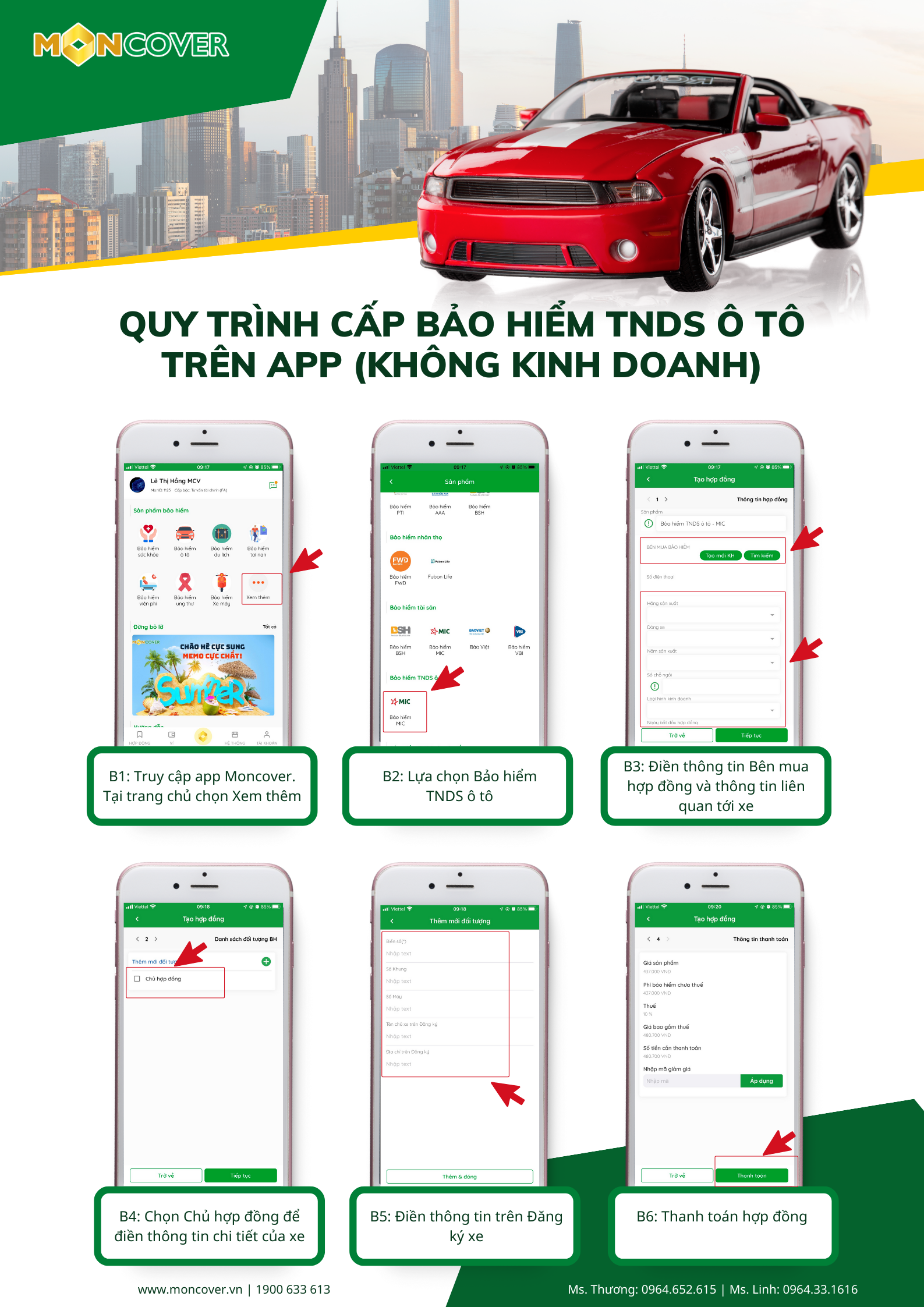Hướng dẫn cấp đơn TNDS ô tô trên app