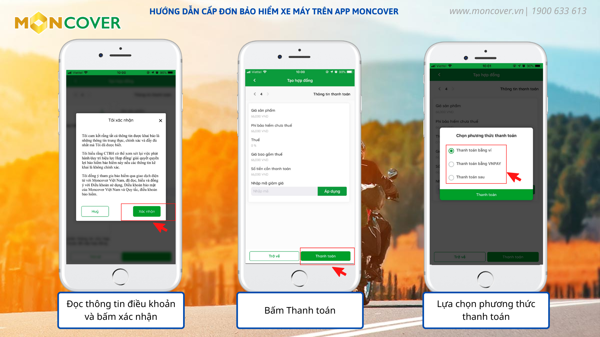 Hướng dẫn bán bảo hiểm xe máy trên app Moncover