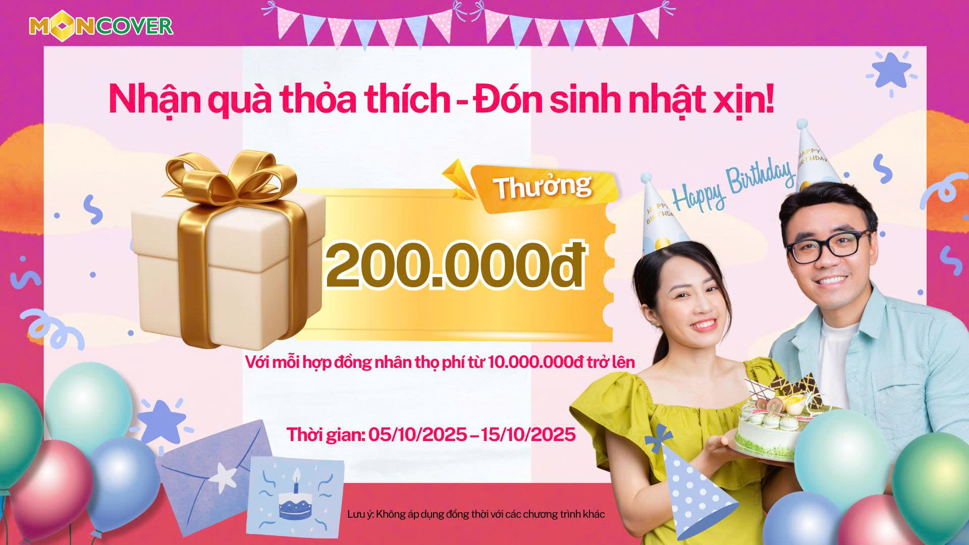 Nhận quà thỏa thích  Đón sinh nhật xịn Tháng 10