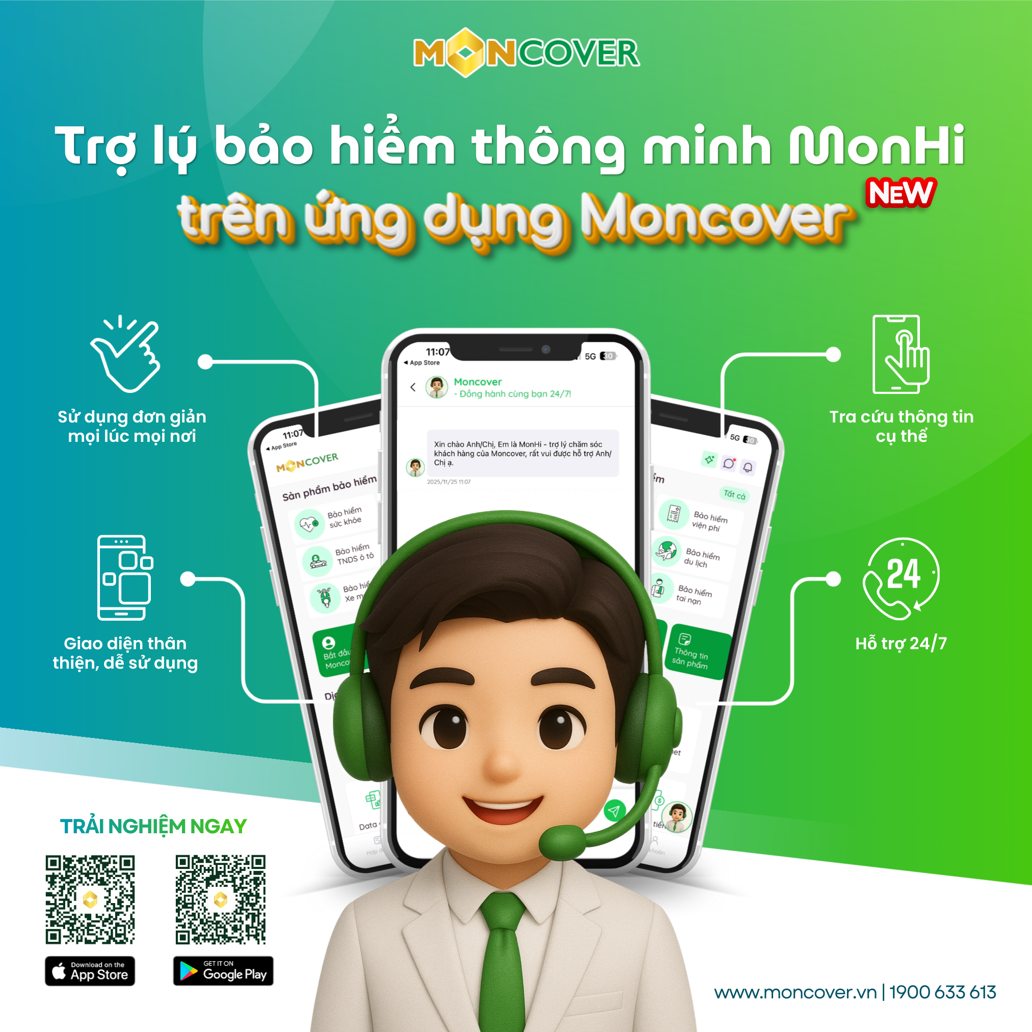 Moncover ra mắt trợ lý thông minh MonHi trên trang dành cho đối tác
