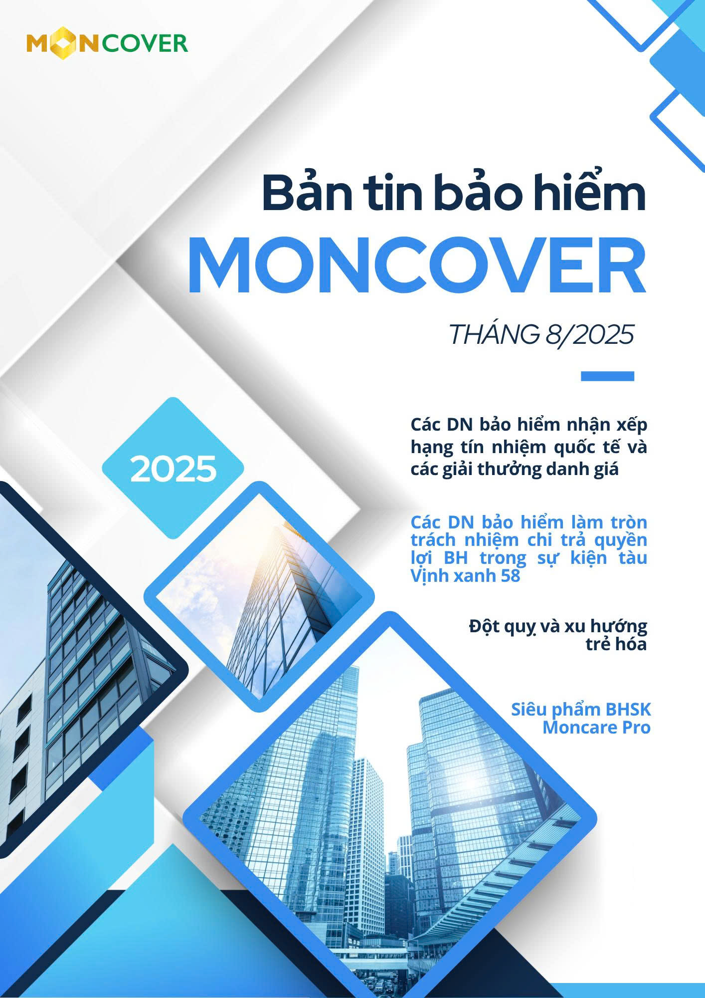 Bản tin bảo hiểm Moncover Tháng 8 2025