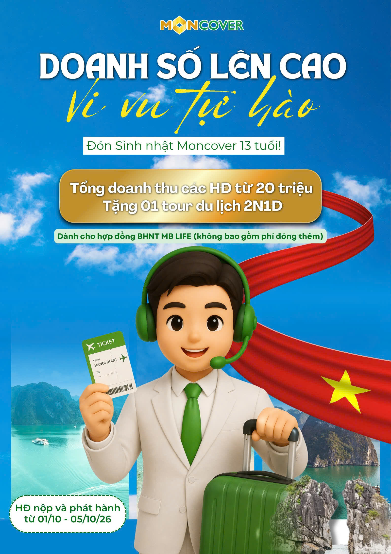 Tháng 10 rực rỡ cùng memo thưởng Moncover
