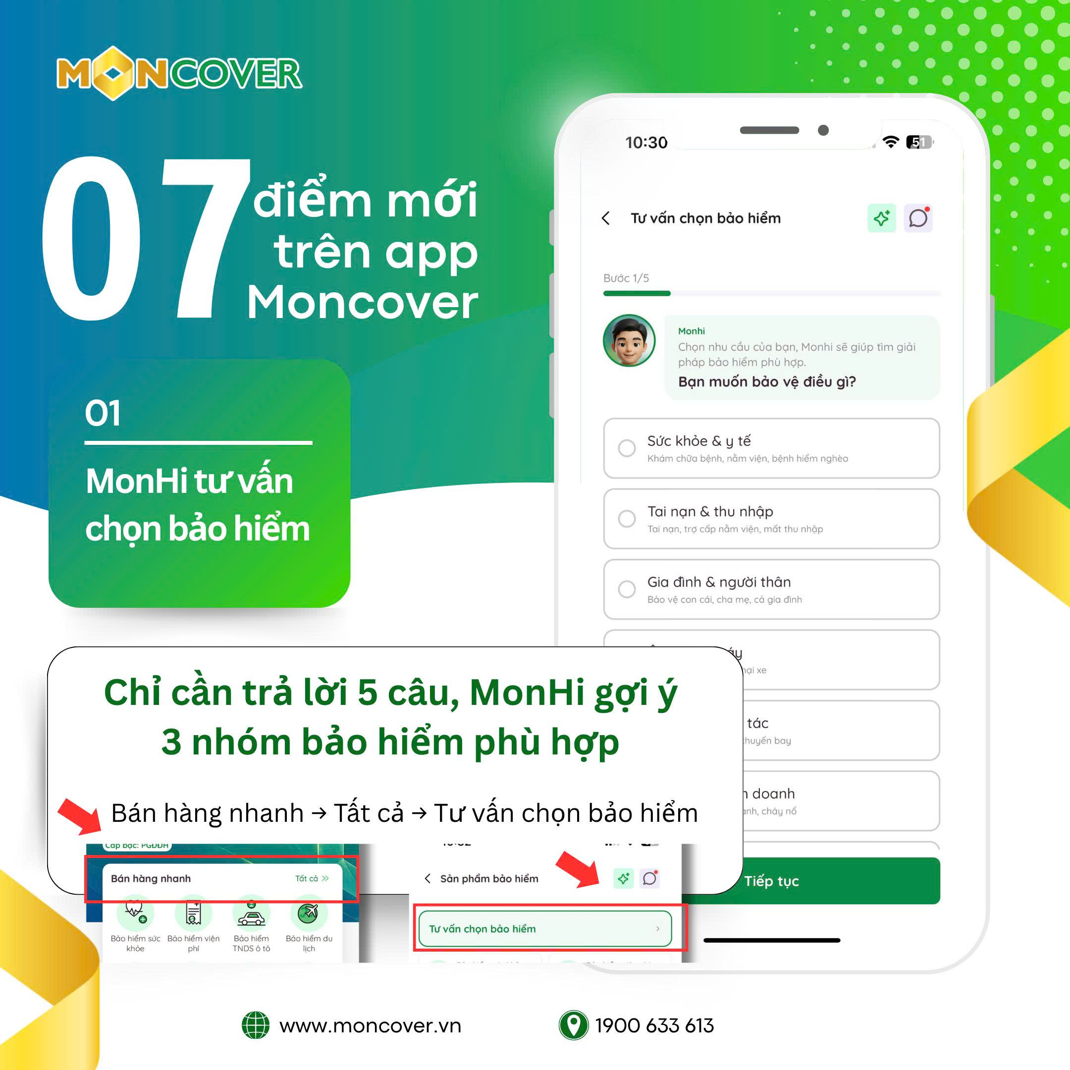 Khám phá 07 tính năng mới nhất trên app Moncover Tháng 10
