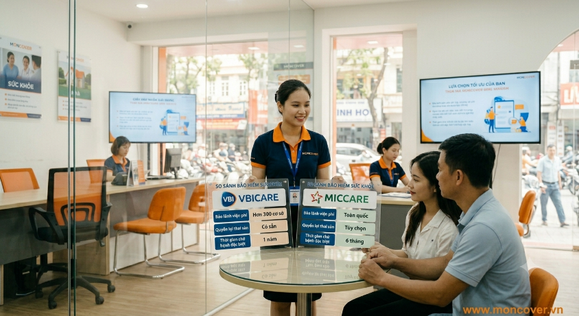 So sánh Bảo hiểm sức khỏe VBIcare và MICcare