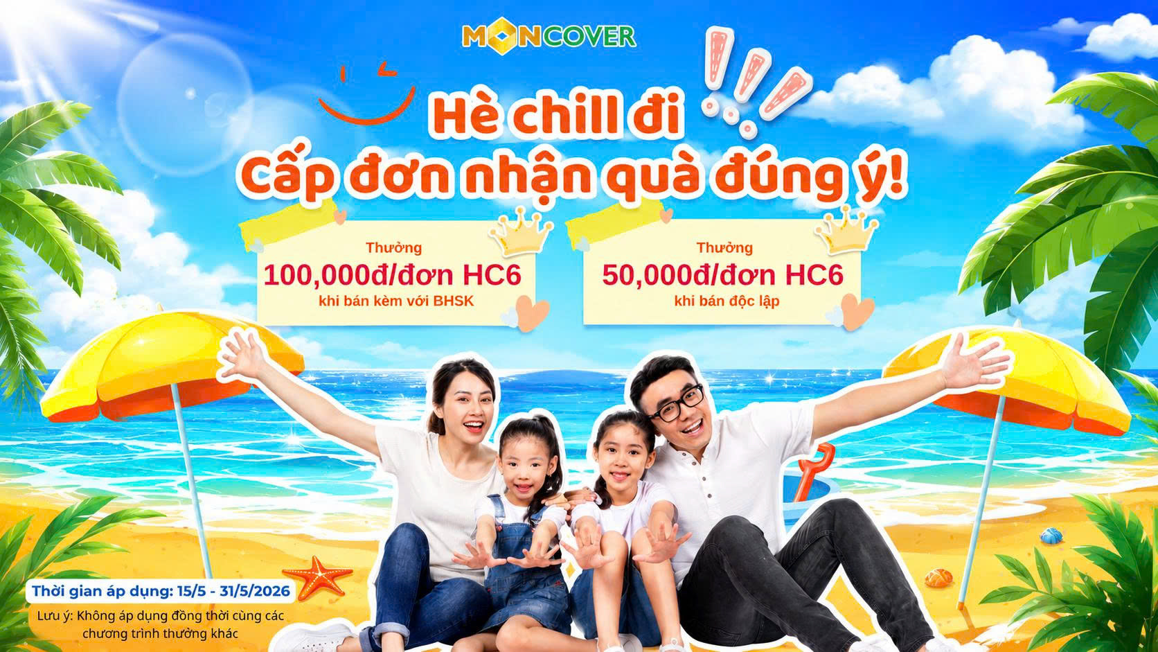 Hello Summer cùng Moncover với memo thưởng tháng 5.2026